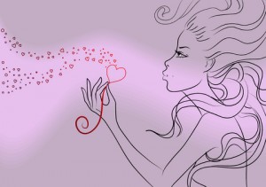 WomanBlowingHearts WomanBlowingHearts 300x211 Give Yourself a Valentine