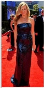 Connie Britton 155x300 Fuchsia Woman Rates the Emmy Awards Most Important Part: the Dresses