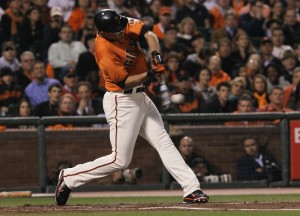 Pat Burrell homerun swing Atlanta Braves vs San Francisco Giants Game 2 PatHomerun 300x216 Why I Love Baseball Part 6