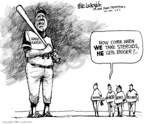 Barry_Bonds cartoonjpg Luckovich Barry cartoonjpg 300x248 New Inductee into the Icky Man’s Club: Barry Bonds